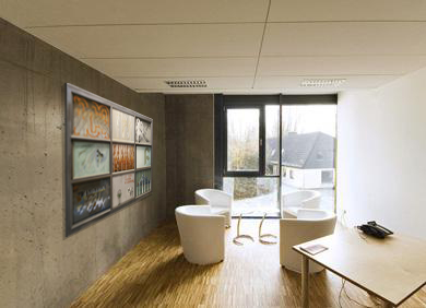Büroraum mit Kunst - BIldflächen